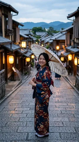 京都和服的示範